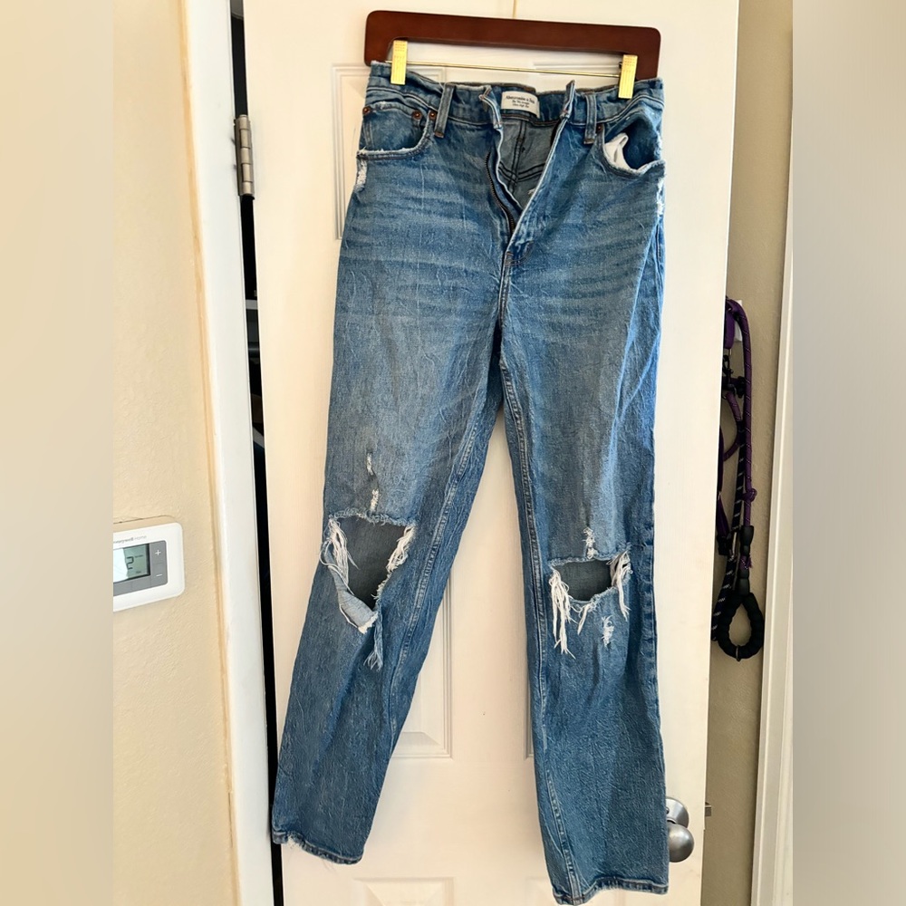 Abercrombie 90s straight ultra high rise jeans